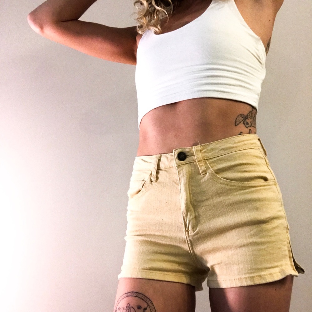 High Waisted Side Zip Shorts